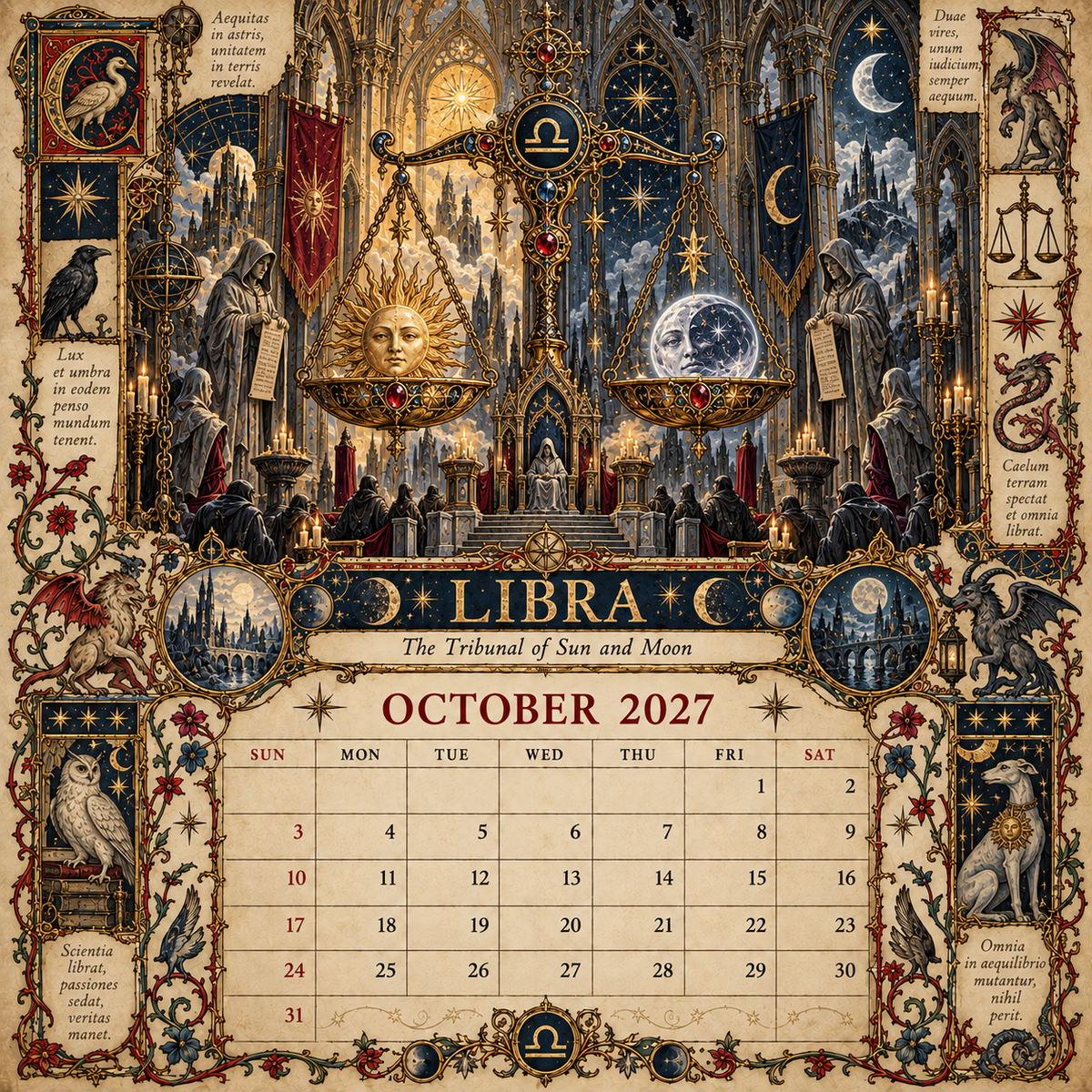 2027 Zodiac Grimoire Calendar™ | 12 Signs, 12 Forbidden Chapters