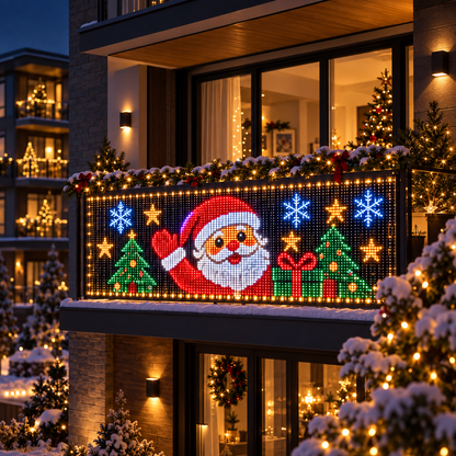 🎄 GlowCanvas™ Smart Christmas Curtain Lights – App-Controlled DIY Animated LED Display