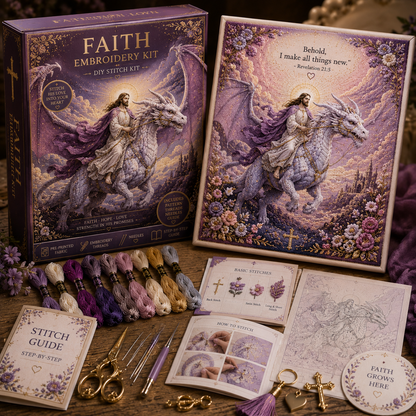 ✝️ Grace & Glory Faith Embroidery Collection - BUY 3 GET 1 FREE（4 PCS）