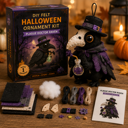 🎃🧵 Spooky Critters Halloween DIY Ornament Collection - BUY 3 GET 1 FREE（4 PCS）