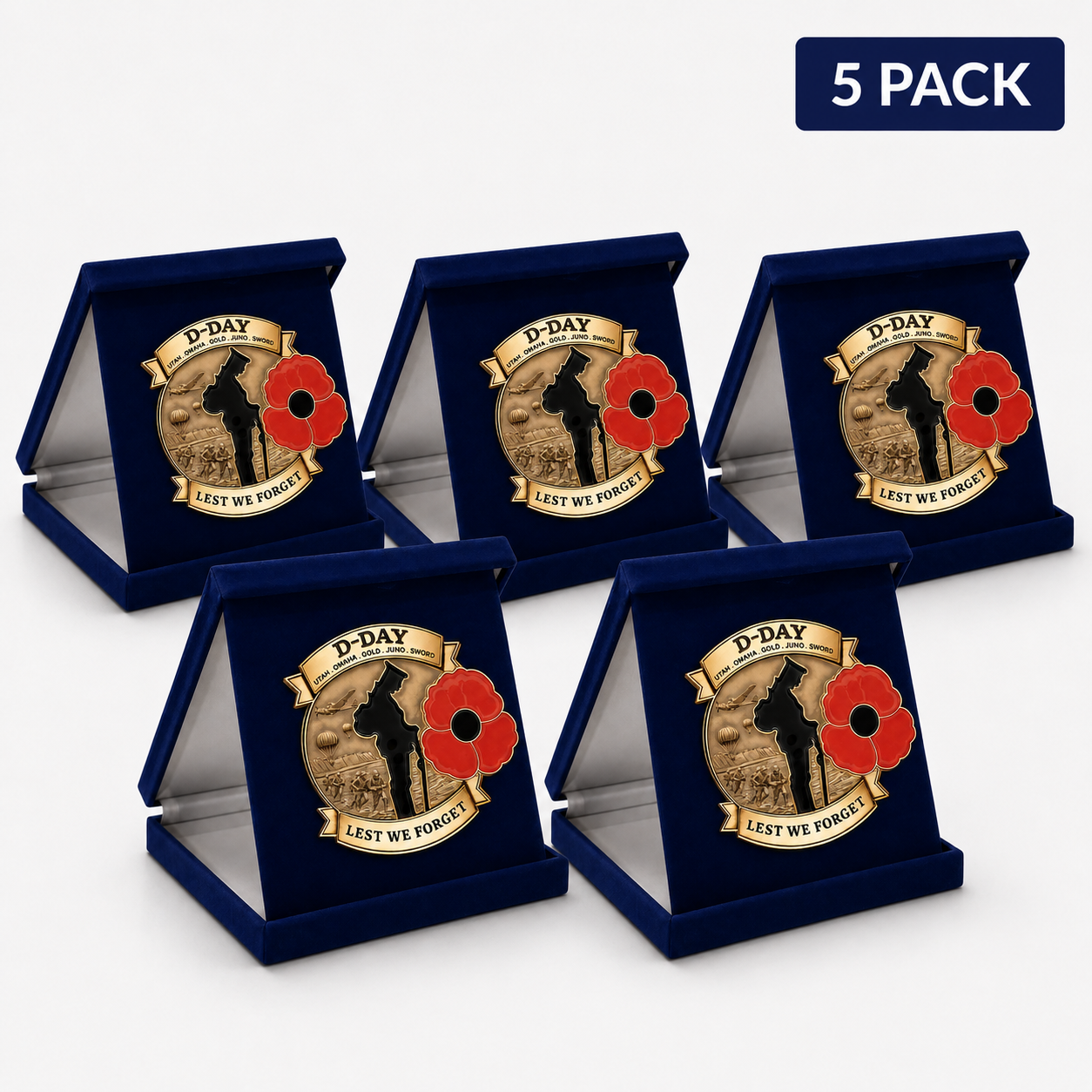 Limited Edition D-Day “Lest We Forget” Commemorative Brooch