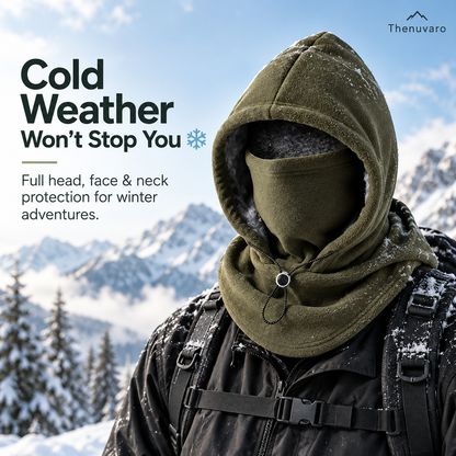 ⏰Limited Stock 49% OFF -  ❄️ Winter Fleece Balaclava Hood – Full Face, Head & Neck Protection For Cold Weather Outdoors