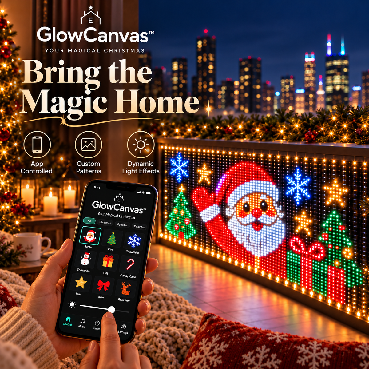 🎄GlowCanvas™ PixelWindow™ | Turn Any Window Into a Light Show