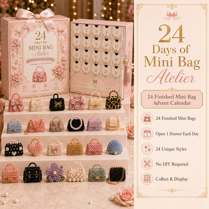 🎀 24 Days of Mini Bag Atelier™ – 24 Finished Mini Bag Advent Calendar