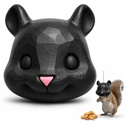 🐿️ Funny Squirrel Mask Feeder | Hanging Backyard Nut Feeder & Garden Decor