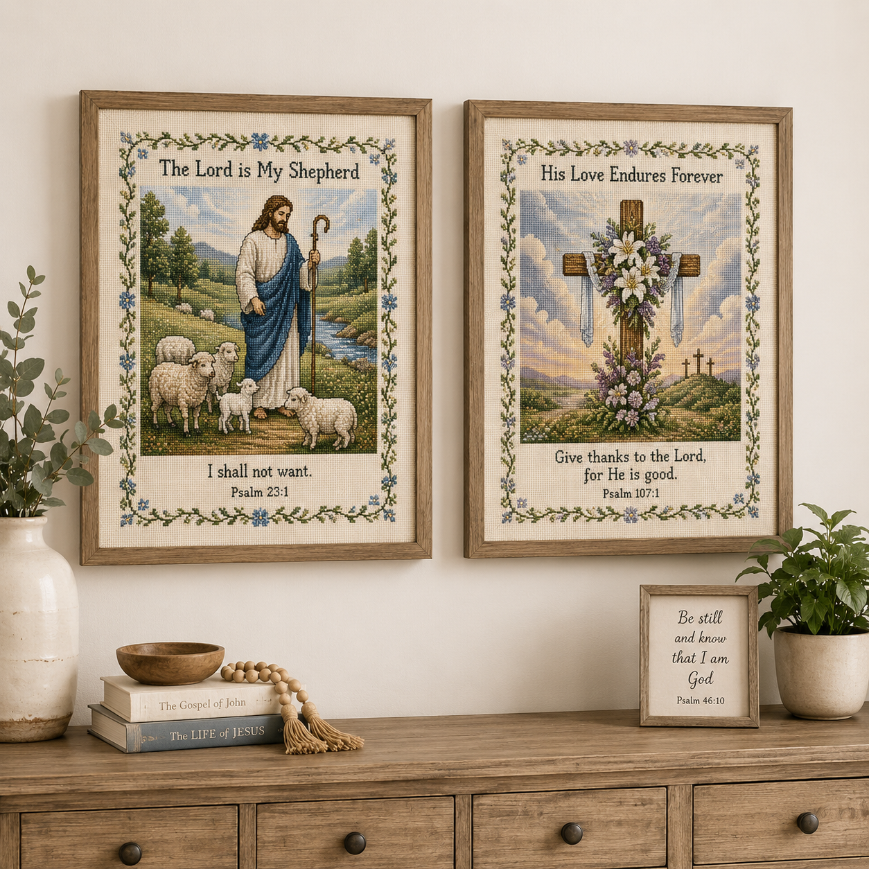 ✝️ Jesus Story Cross Stitch Kit – Biblical Moments DIY Embroidery Collection 🧵✨