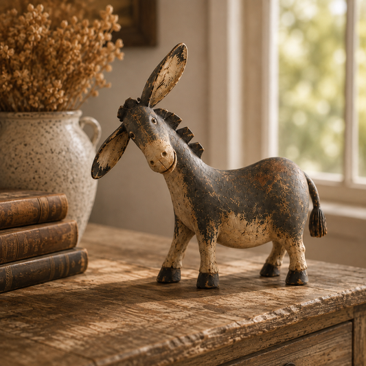 🔥Rustic Donkey Figurine for Farmhouse Decor