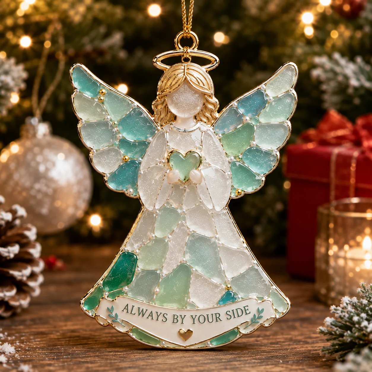 Sea glass style Christmas ornament
