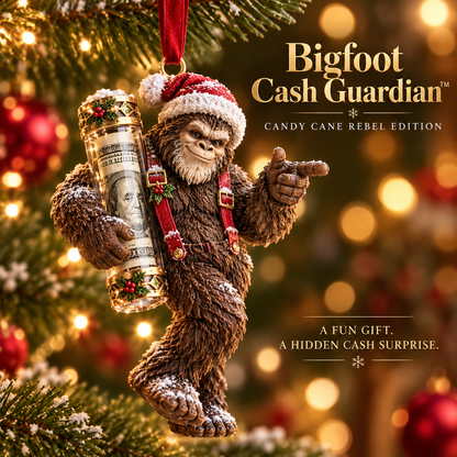 🔥Buy 3, Get 1 Free - 🎄👣 Bigfoot Cash Keeper™ – 15 Funny Christmas Cash Holder Ornaments 💵🎁