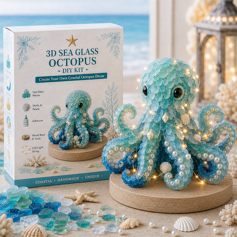 Octopus Sea Glass Art Kit