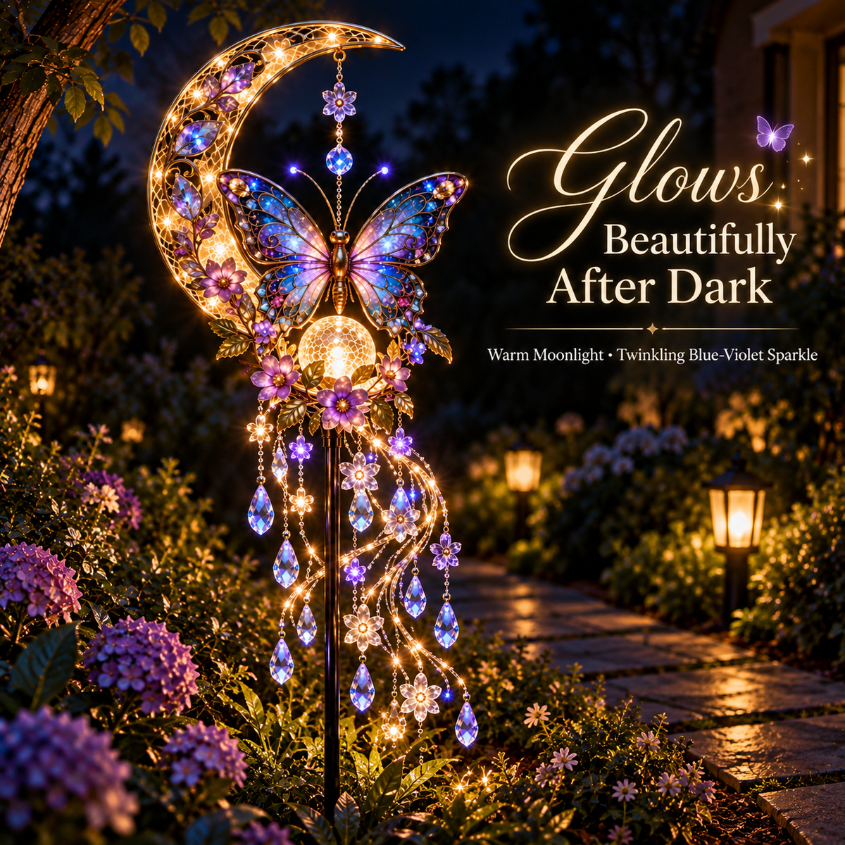 🌙🦋 Butterfly Moonlight Cascade™ Solar Garden Light ✨