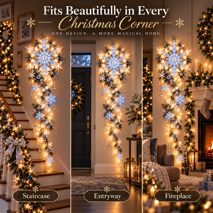 ❄️ Giant Snowflake Blizzard Trail™ Lighted Christmas Wall Decor