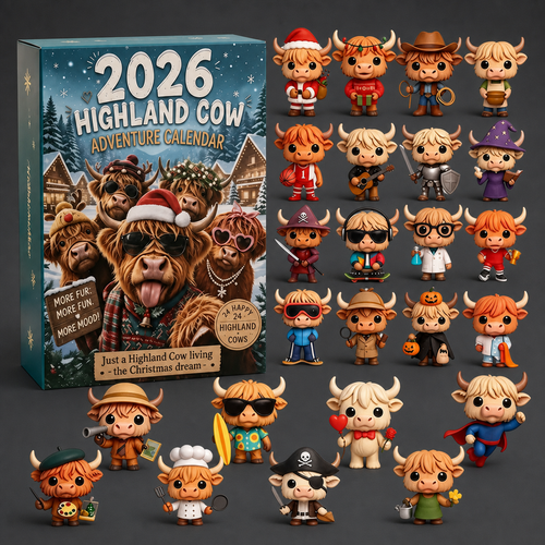 2026 Winter Season Highland Cow Advent Calendar