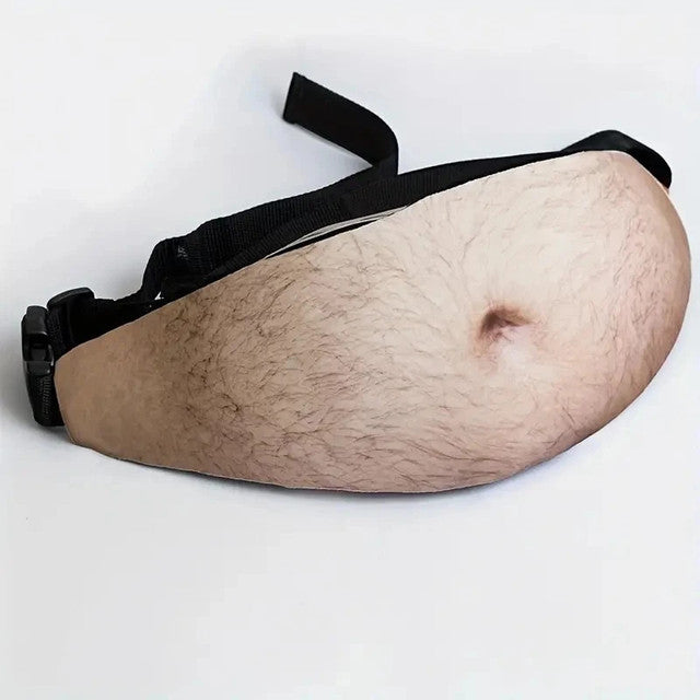 😂 Dad Bod Belly Fanny Pack – Hilariously Realistic Gag Waist Bag