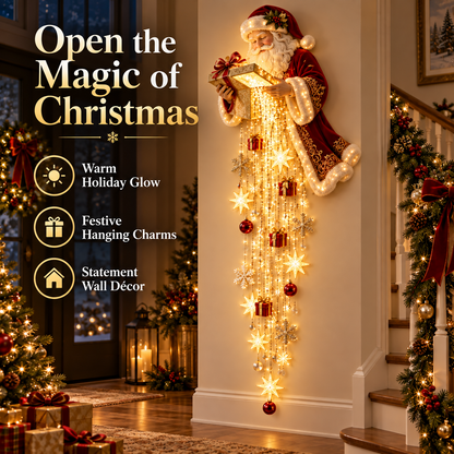 🔥Last Day 50% OFF- 🎅 Santa’s Magical Gift Starfall Cascade™ | Lighted Christmas Wall Decor