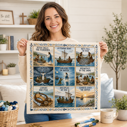 ✝️ Jesus Story Cross Stitch Kit – Biblical Moments DIY Embroidery Collection 🧵✨