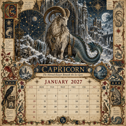 2027 Zodiac Grimoire Calendar™ | 12 Signs, 12 Forbidden Chapters