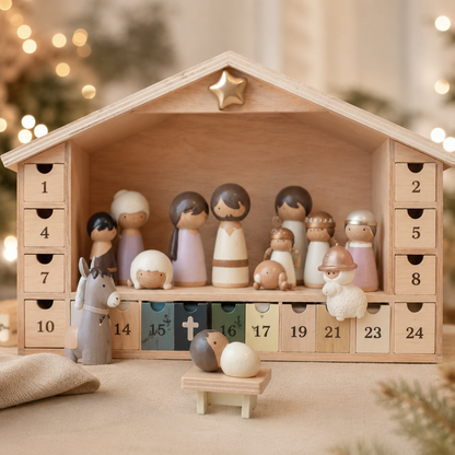 ✝️Nativity Advent Calendar 2026 – 24-Day Christmas Countdown with Nativity Figures🎄