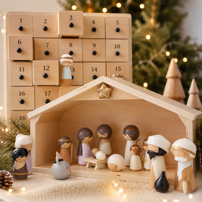 ✝️Nativity Advent Calendar 2026 – 24-Day Christmas Countdown with Nativity Figures🎄