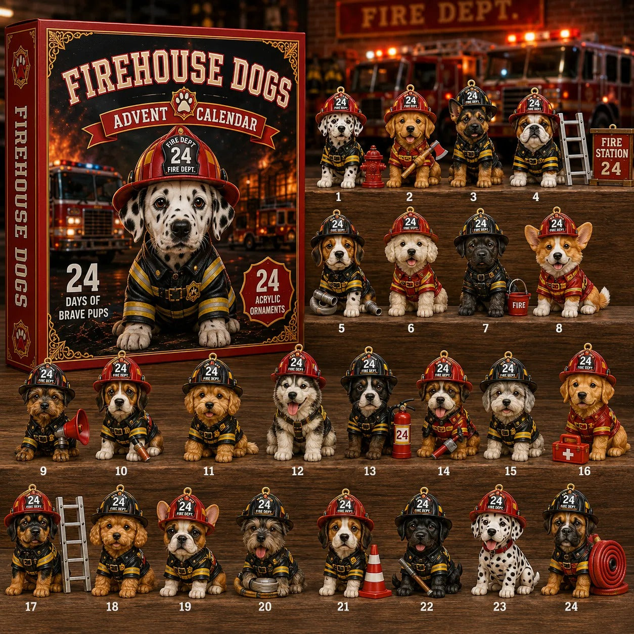 Complete Firehouse Dogs 24 character collection
