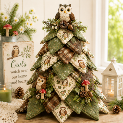 DIY Quilted Bird Christmas Tree Kit 🎄 | Handmade 3D Fabric Holiday Decoration with Cardinal, Hummingbird & Woodland Bird Designs