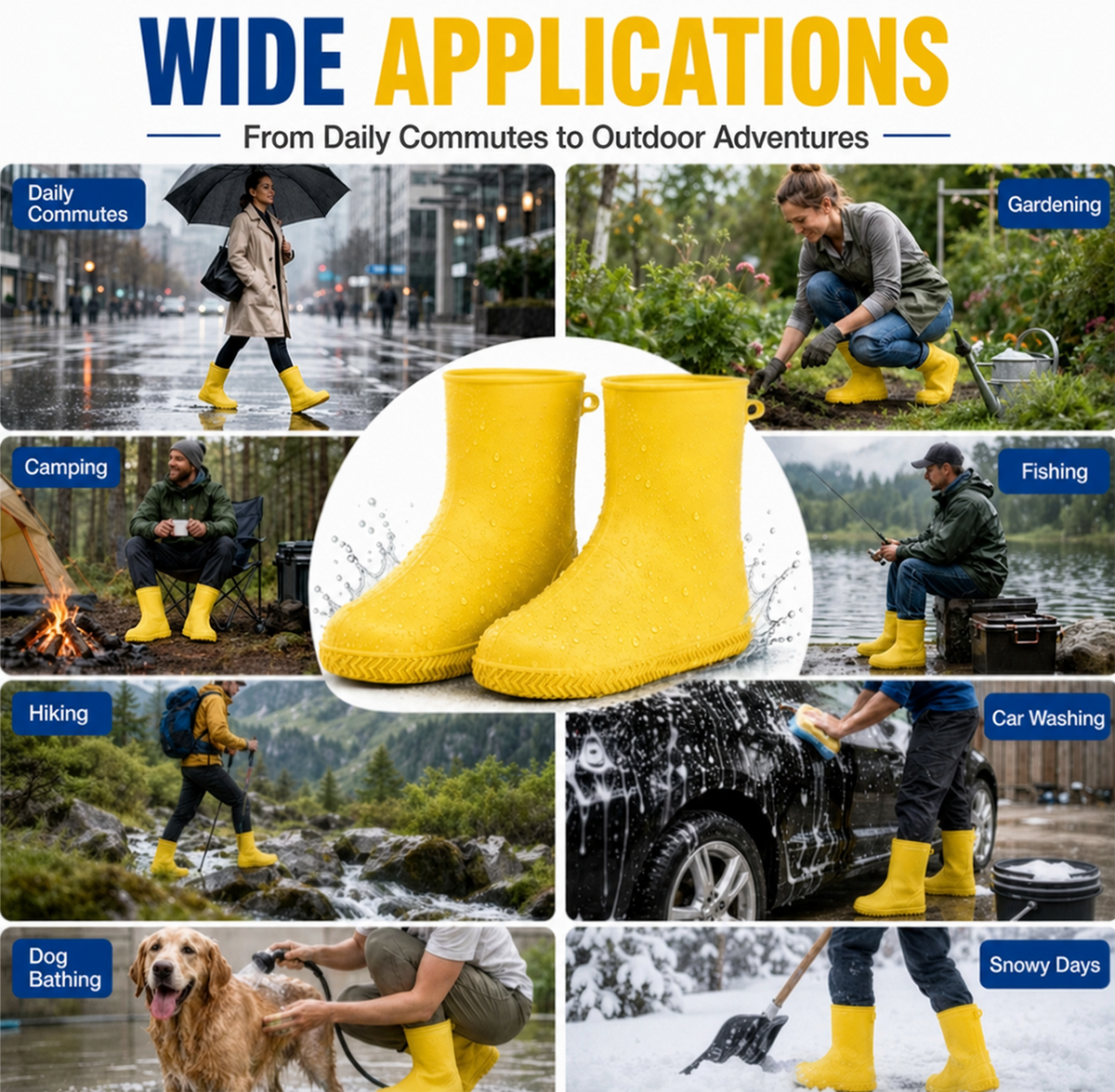Different uses for waterproof shoe covers