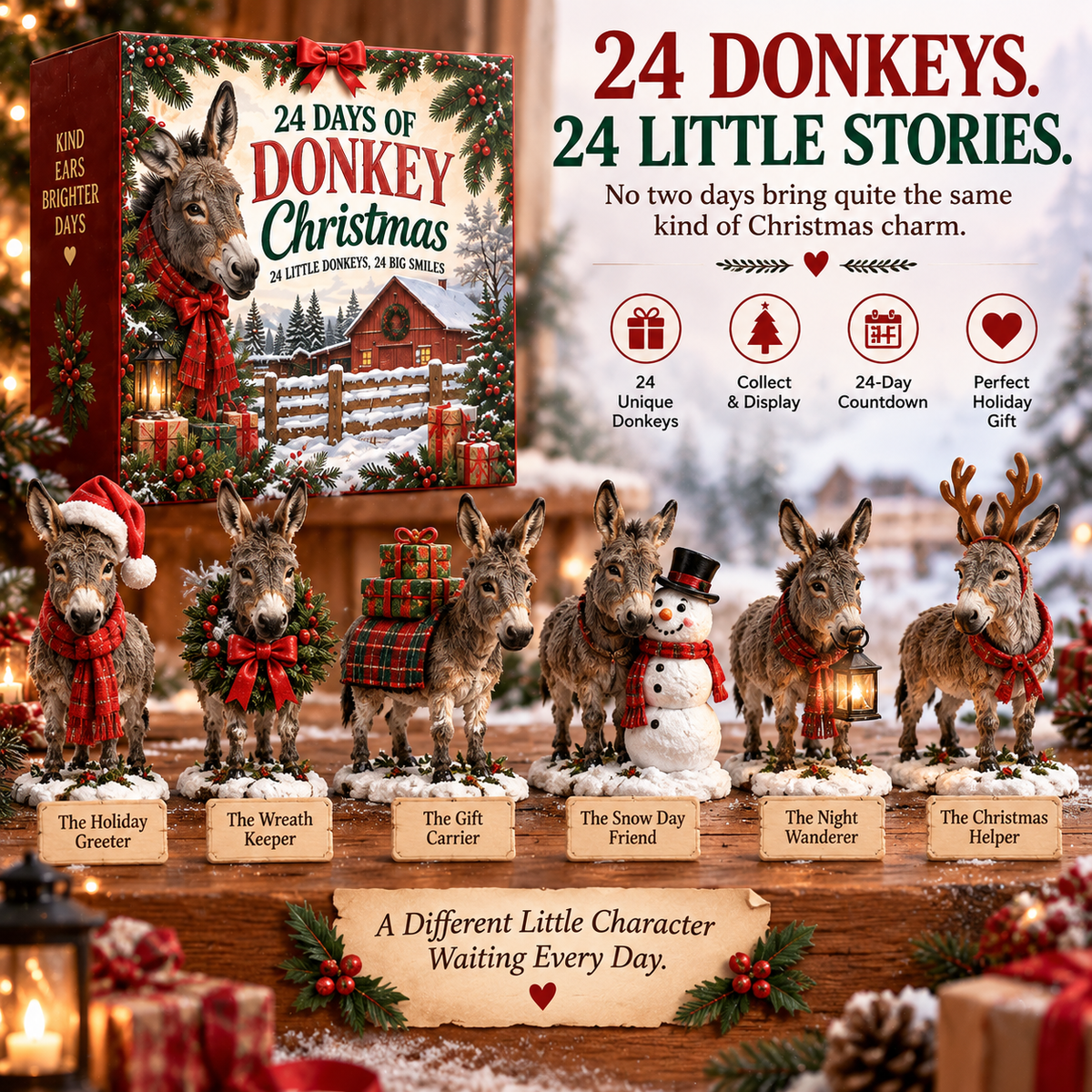 Kind Ears, Brighter Days — 24-Day Donkey Christmas Collection