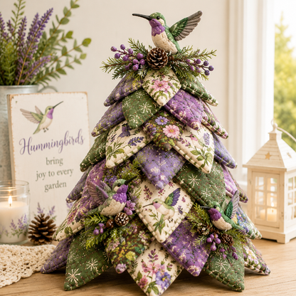 DIY Quilted Bird Christmas Tree Kit 🎄 | Handmade 3D Fabric Holiday Decoration with Cardinal, Hummingbird & Woodland Bird Designs