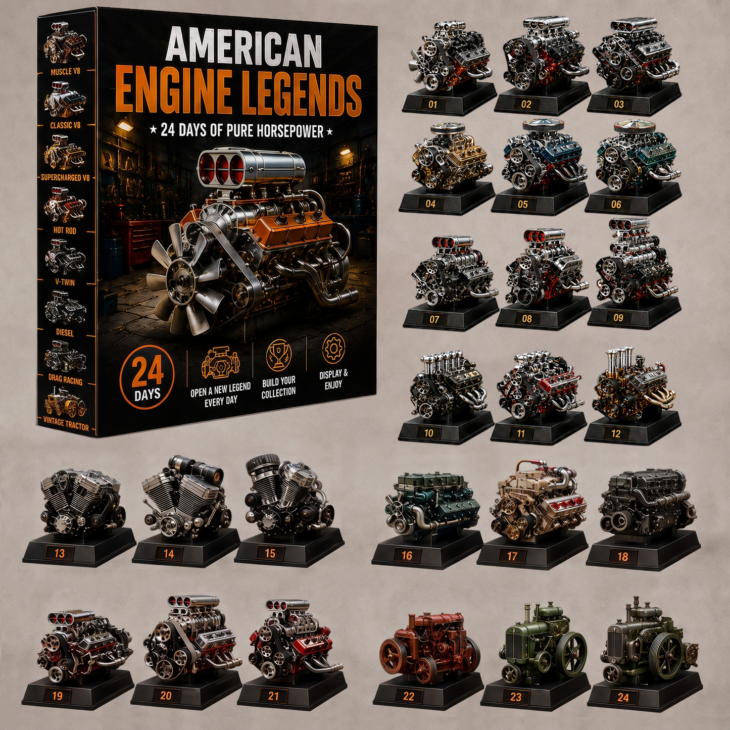 24 Days of Horsepower – American Engine Legends Advent Calendar