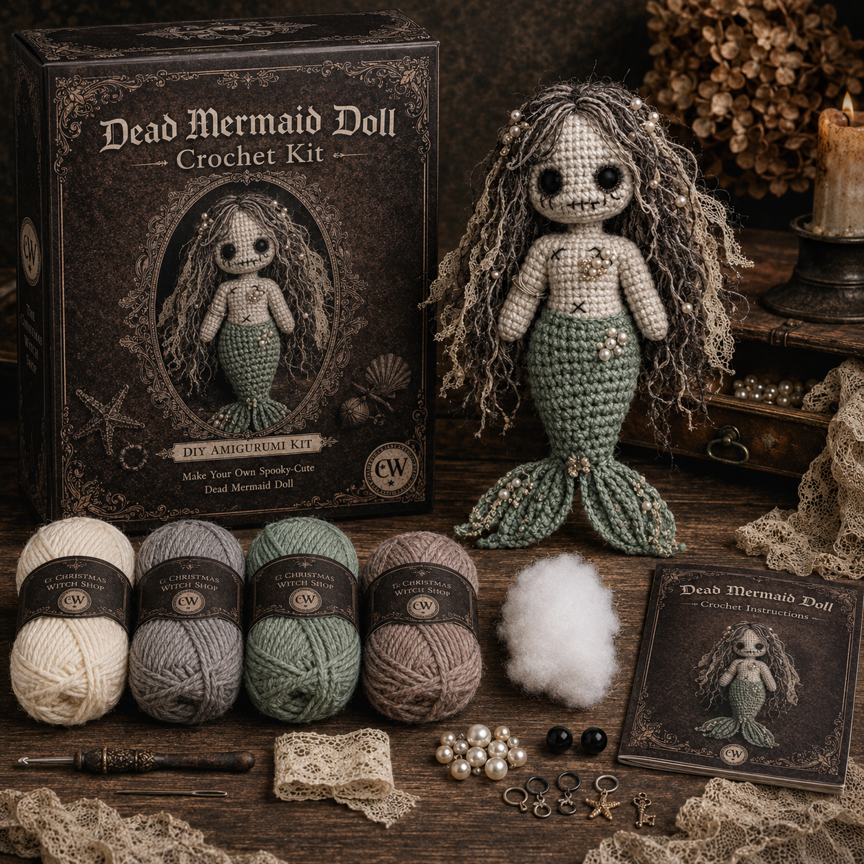 👑Midnight Macabre Crochet DIY Collection 🕯️- BUY 3 GET 1 FREE（4 PCS）