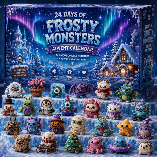 ❄️ 24 Days of Frosty Monster Christmas Advent Calendar – 24 Unique Winter Creature Collectibles