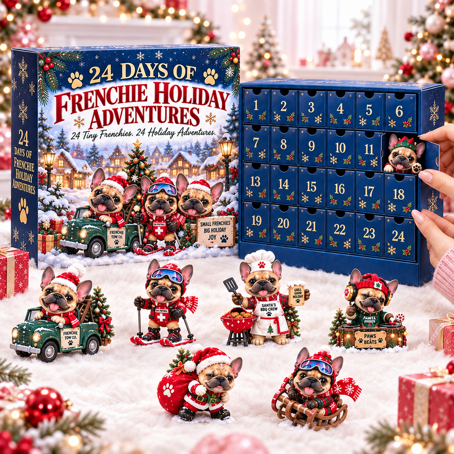 Opening one Frenchie Christmas collectible