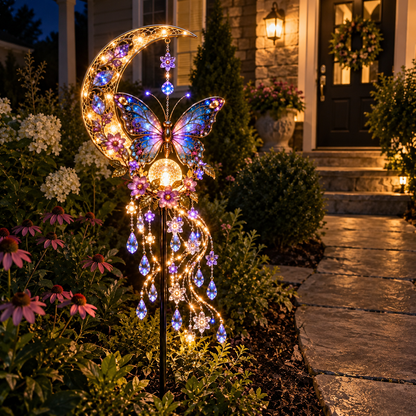 🌙🦋 Butterfly Moonlight Cascade™ Solar Garden Light ✨