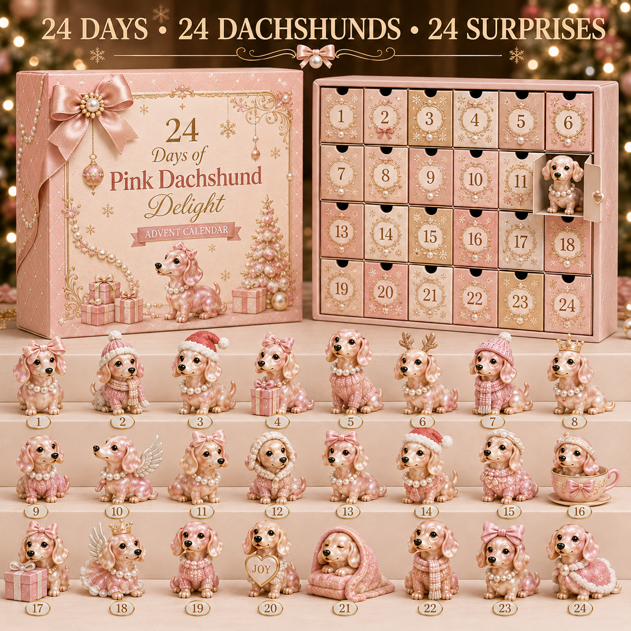 🎄 24 Days of Christmas Pet Friends Advent Calendar – 24 Holiday Collectibles