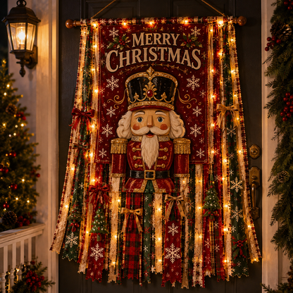 Lighted Christmas Door Hanging Decor