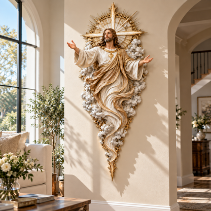 🔥Last Day 49% OFF -  ✝️ Light of the World Jesus Wall Sculpture – A Radiant Symbol of Faith for the Home