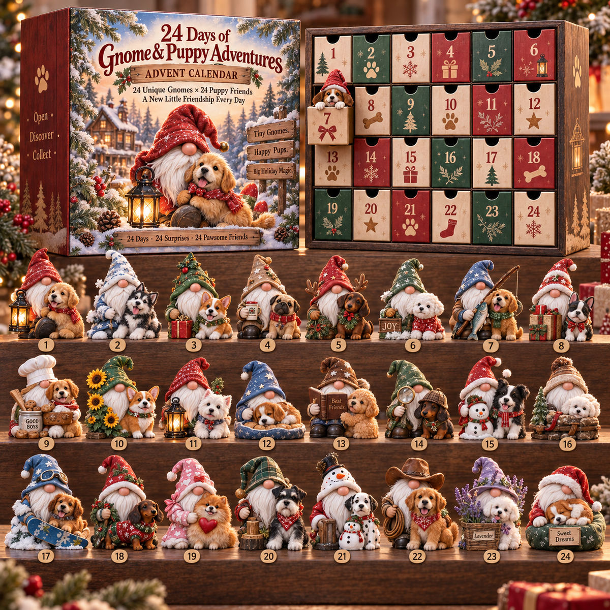 🎄 24 Days of Christmas Puppy Friends Advent Calendar 🐶