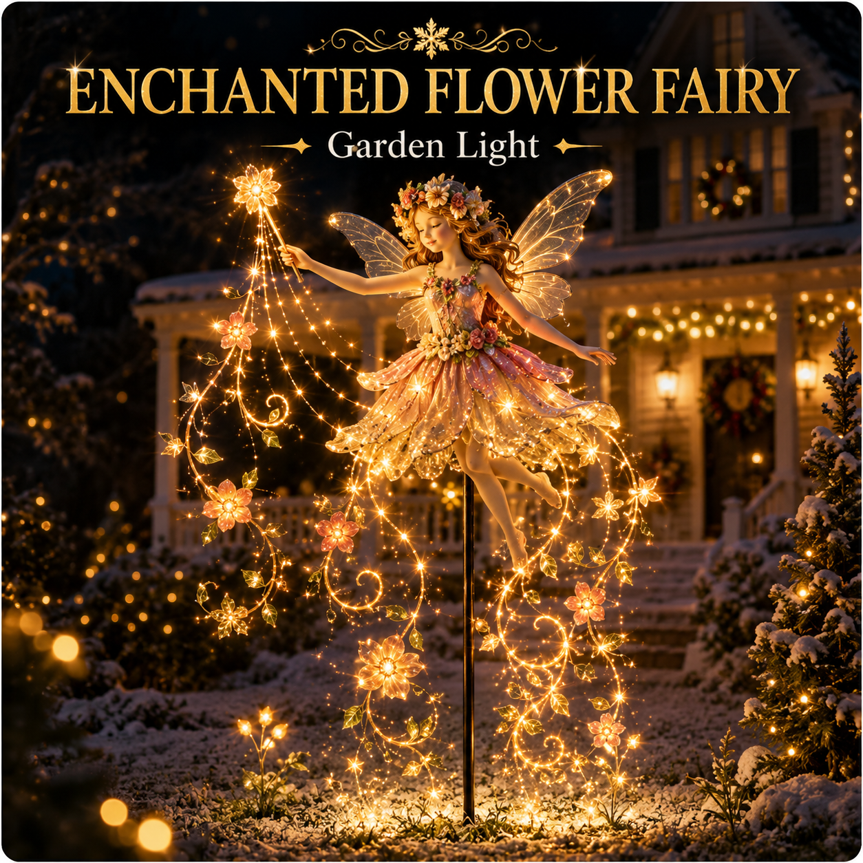 Enchanted Flower Fairy Solar Garden Light