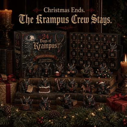 ⏰Limited Stock 50% OFF -😈🎄 2026 Krampus Advent Calendar – 24 Days of Wicked Christmas Mischief