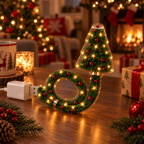 🎄 Christmas Skyglow Tree™ | Flexible USB Holiday Ceiling Projector Light