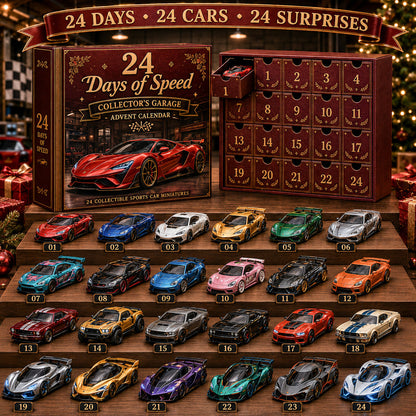 ⏰Limited Stock 50% OFF -🏎️🎄 2026 24 Days of Speed™ – Collector’s Garage Advent Calendar | 24 Unique Sports Cars