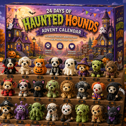 👻🐾 24 Days of Haunted Hounds – Halloween Crochet Dog Advent Calendar 🎃