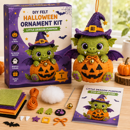 🎃🧵 Spooky Critters Halloween DIY Ornament Collection - BUY 3 GET 1 FREE（4 PCS）