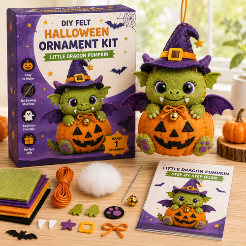 🎃🧵 Spooky Critters Halloween DIY Ornament Collection - BUY 3 GET 1 FREE（4 PCS）