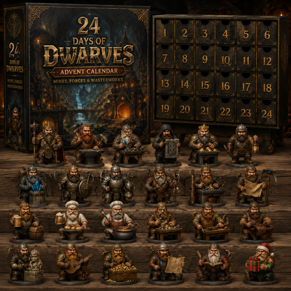 🎁 2026 Christmas Dwarf Advent Calendar – 24 Unique Dwarves to Build Your Fantasy Kingdom 🎄