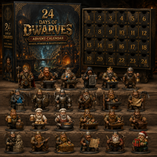 🎁 2026 Christmas Dwarf Advent Calendar – 24 Unique Dwarves to Build Your Fantasy Kingdom 🎄