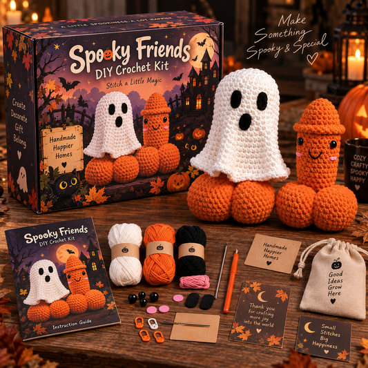 🎃🧶 Spooky Friends DIY Crochet Kit™