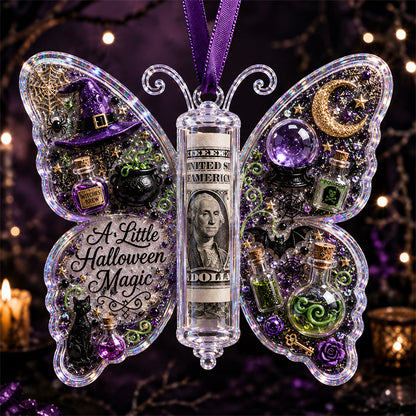 🦋🎃 Halloween Butterfly Cash Holder Ornament