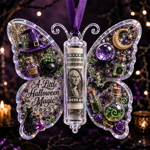 🦋🎃 Halloween Butterfly Cash Holder Ornament