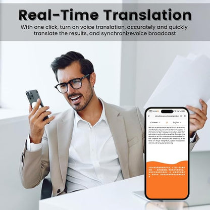 🌍 AI Real-Time Translator & Language Tutor: Smart Wearable Device for Spanish & English Practice – Supports 165+ Languages with Instant Feedback